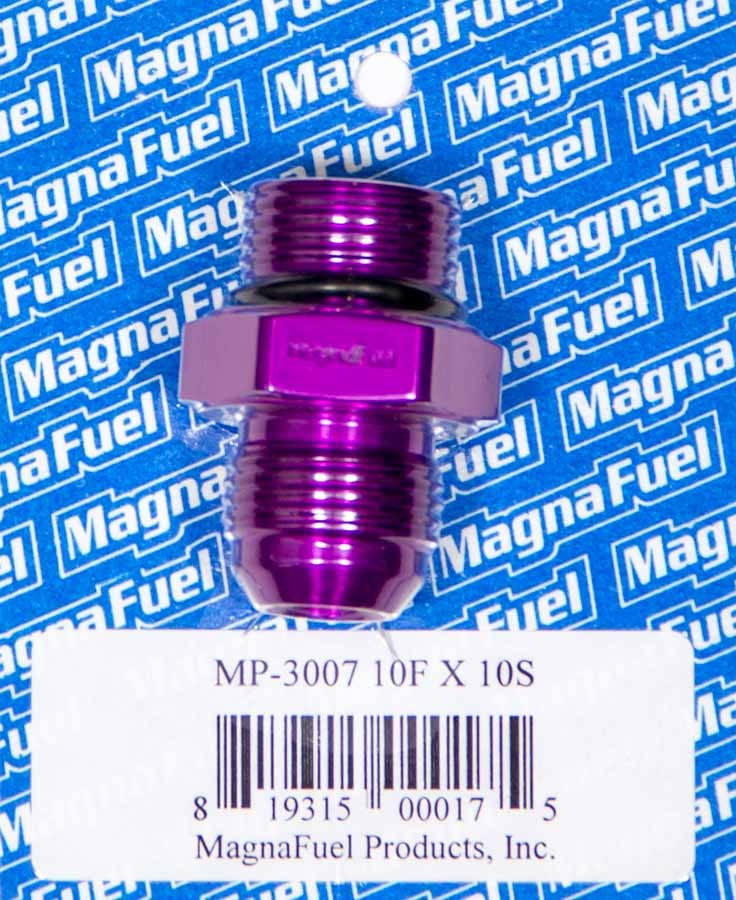 MagnaFuel MP-3007 #10AN to #10AN Straight Fitting with Aluminum Body and Purple Anodized Finish