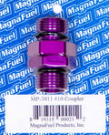 Magnaflow Fuel Systems MP-3011 #10 Coupler Fitting, Aluminum, Purple Anodized, 10 AN Male O-Ring to 10 AN Male O-Ring