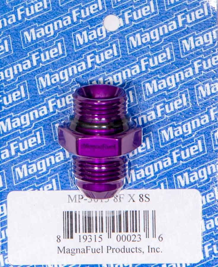 MagnaFuel MP-3013 #8AN to #8AN Straight Fitting with Aluminum Construction and Purple Anodized Finish