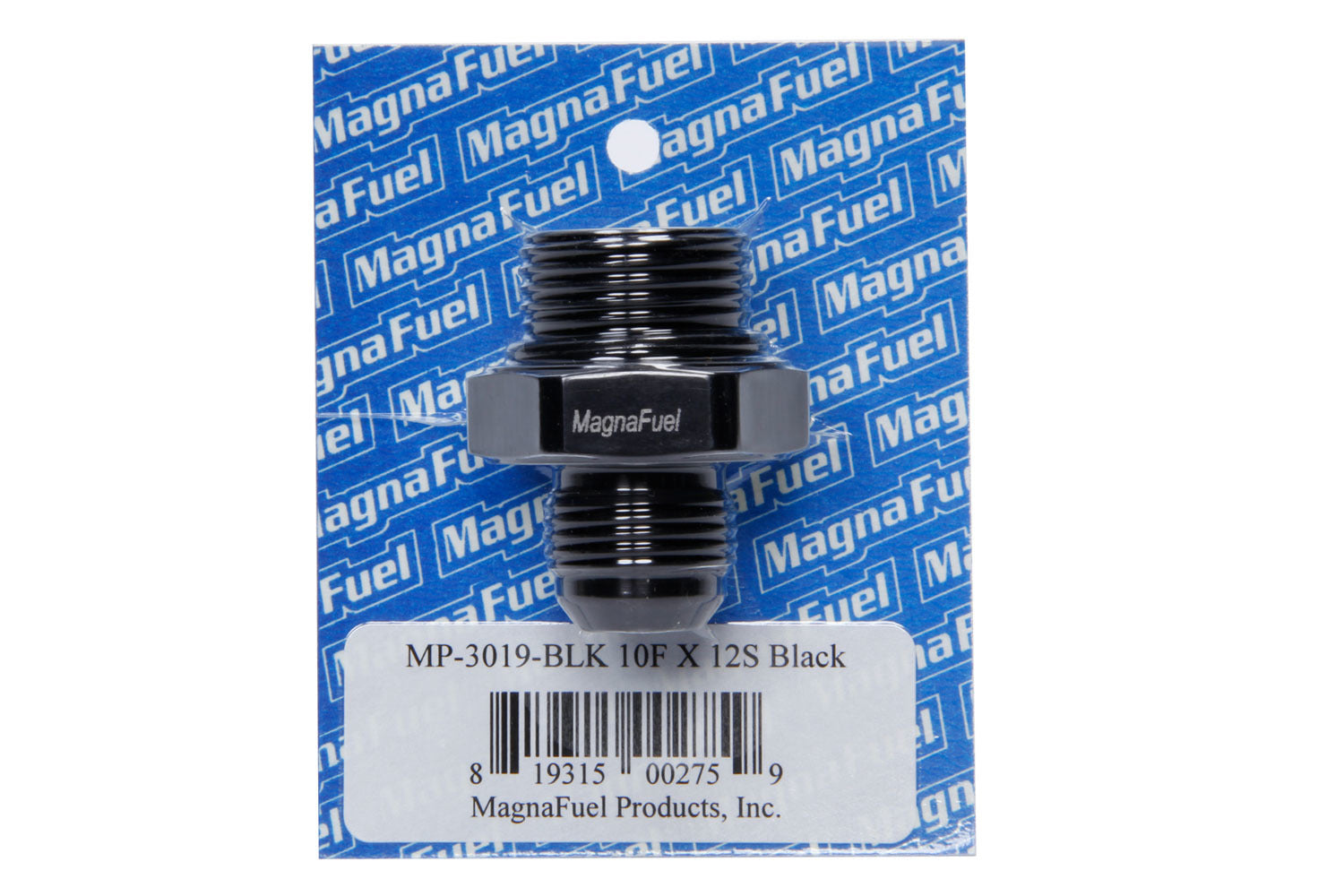 MagnaFlow Fuel Systems MP-3019-BLK #10AN to #12AN Straight Fitting, Aluminum, Black Anodized