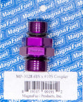 MagnaFuel MP-3028 #10 to #8 Straight Coupler Fitting, Aluminum, Purple Anodized