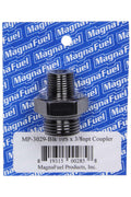 Magnafuel/Magnaflow Fuel Systems MP-3029-BLK Union Couple Fitting, 10 AN Male O-Ring to 3/8 Inch NPT Male, Black Anodized Aluminum