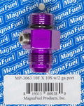 MagnaFuel MP-3063 #10 Male Port to #10 Male Fitting with O-Ring and Gauge Ports