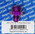 MagnaFuel MagnaFlow Fuel Systems MP-3501 Carburetor Inlet Fitting, 6 AN Female to 7/8-20 in Male, Aluminum, Purple Anodized
