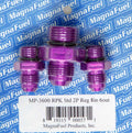 Magnafuel MP-3600 Regulator Fitting Kit with Aluminum O-Ring Fittings in Purple Anodized Finish