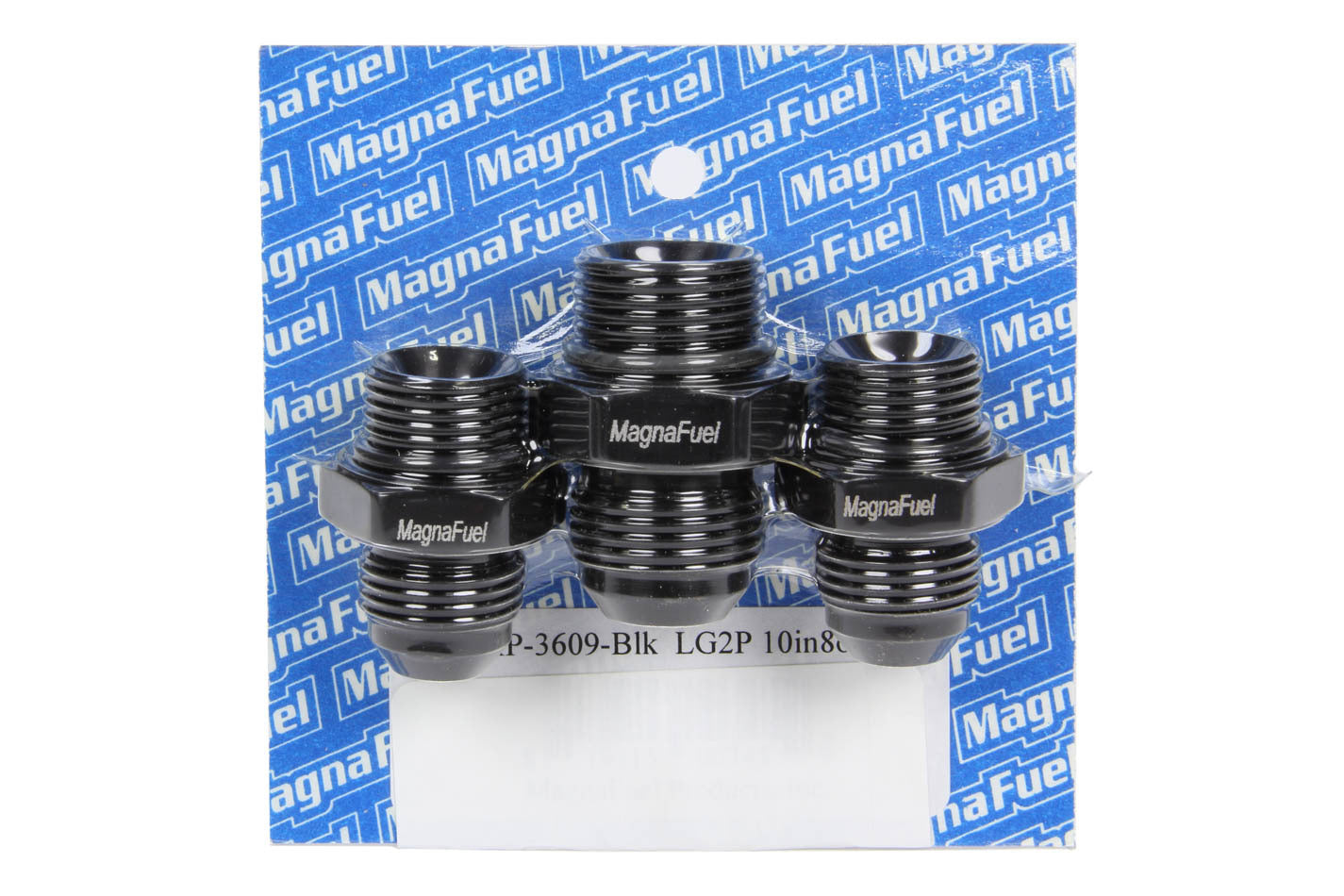 Magnafuel MP-3609-Blk Regulator Fitting Kit with 10AN and 8AN Aluminum O-Ring Fittings, Black Anodized Finish