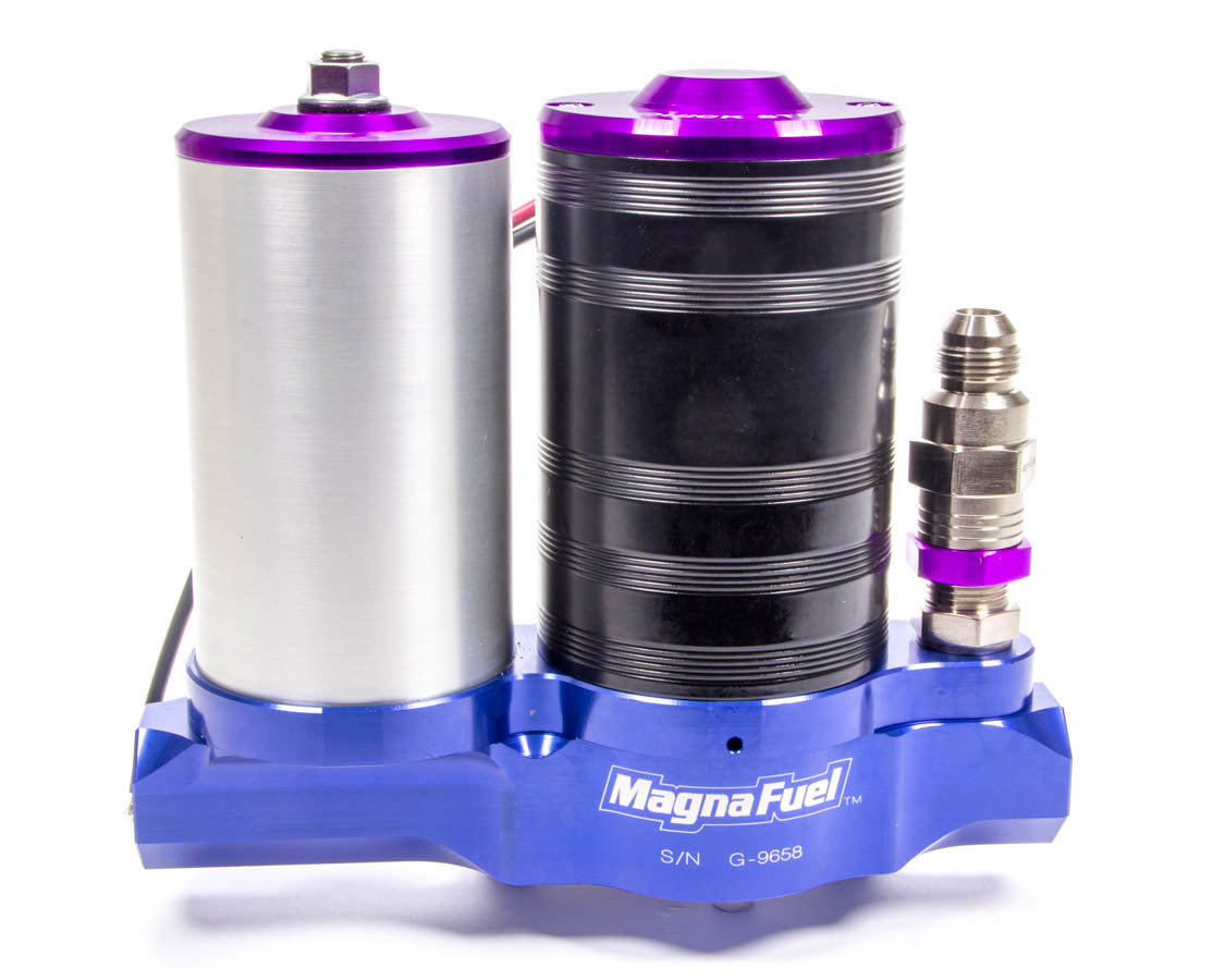 Magnafuel/Magnaflow Fuel System MP-4650 QuickStar 300 Electric In-Line Fuel Pump with Filter, 25-36 psi, 10 AN Female O-Ring Inlet and Outlet, 8 AN Bypass, E85 and Gas Compatible