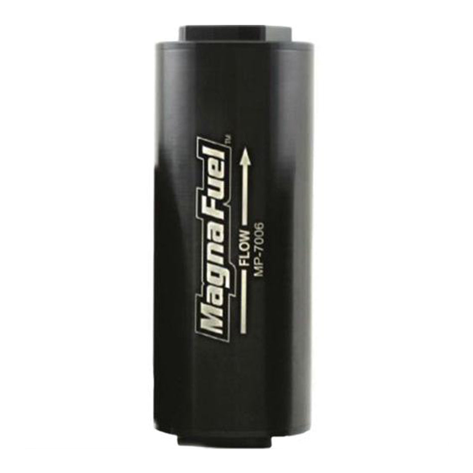 MagnaFuel MP-7006-BLK In-Line Fuel Filter with 150 Micron Stainless Element and 12 AN Fittings