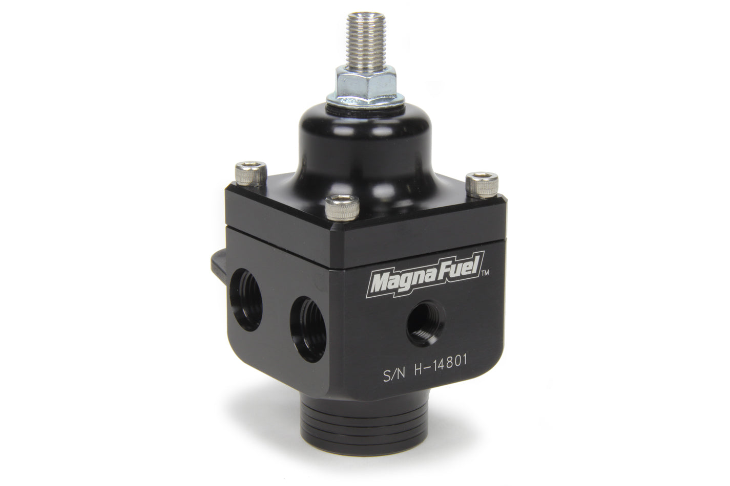 Magnafuel MP-9433-BLK 4-Port Fuel Pressure Regulator for E85, Gasoline, and Methanol