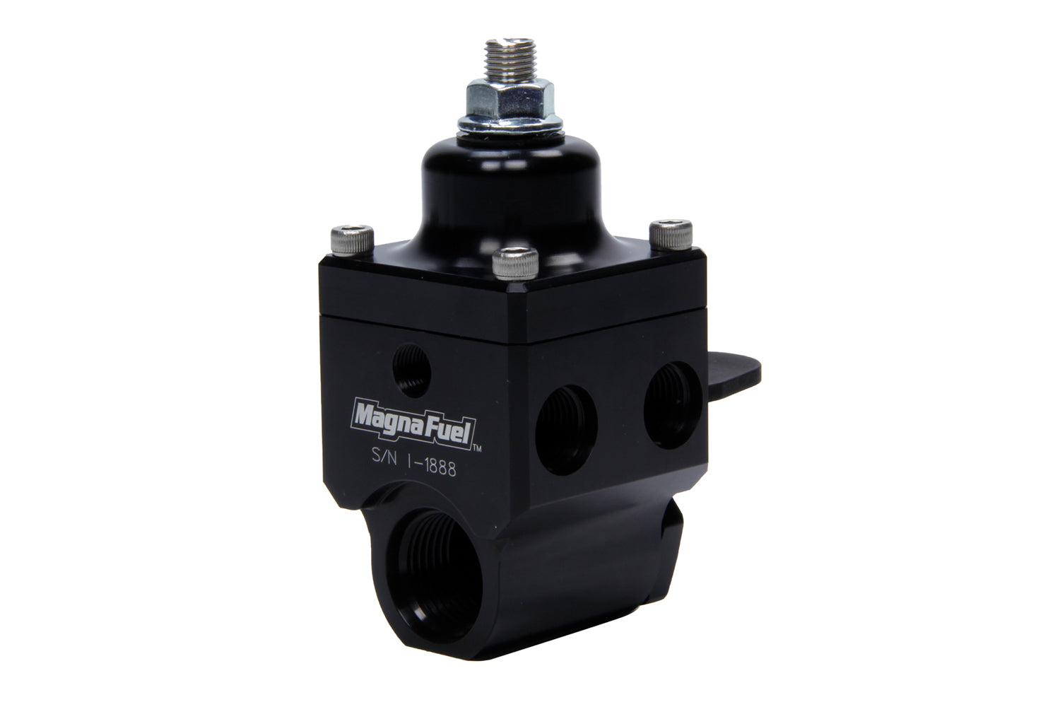 Magnafuel MP-9450-BLK 4-Port Fuel Pressure Regulator with 4 to 12 PSI Range and Aluminum Body
