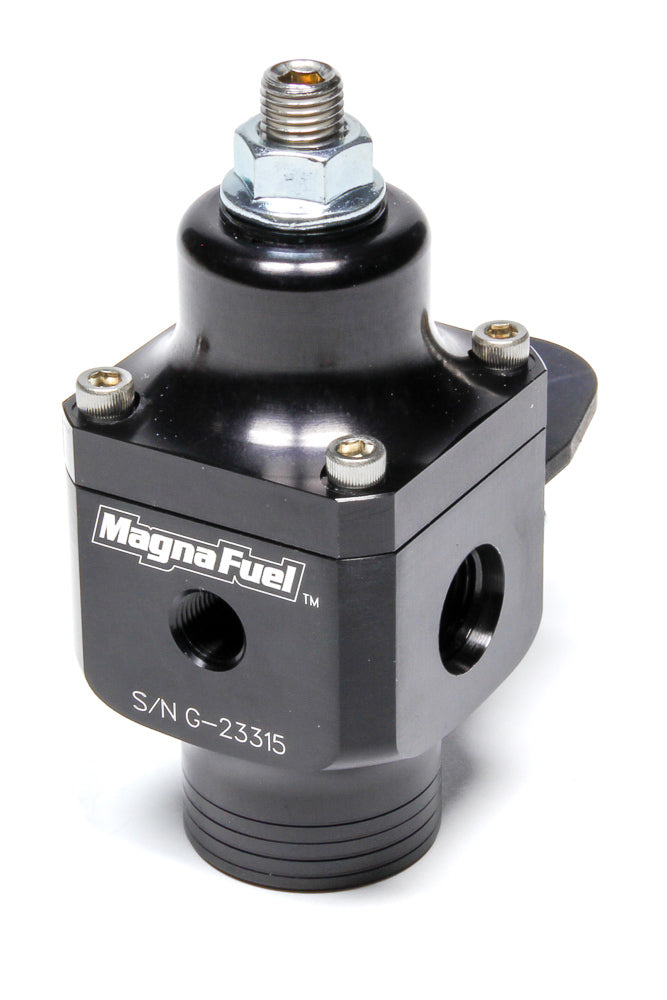 MagnaFuel MP-9633-BLK 2-Port Fuel Regulator with 1/8 Inch NPT Port, Black Anodized Aluminum, E85 Compatible