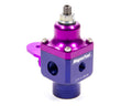 Magnafuel MP-9633 2-Port Fuel Pressure Regulator with 10 AN Inlet and 6 AN Outlets, 4 to 12 PSI, Aluminum Blue/Purple Anodized