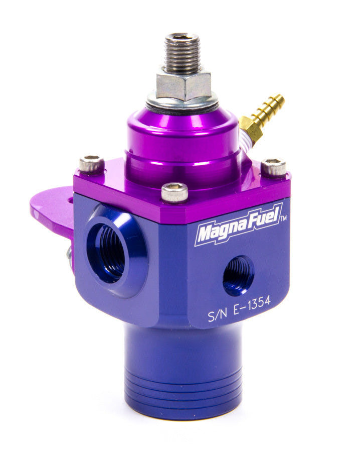 MagnaFuel MP-9690 2-Port Boost Reference Fuel Pressure Regulator with 4 to 12 PSI Range and Aluminum Finish
