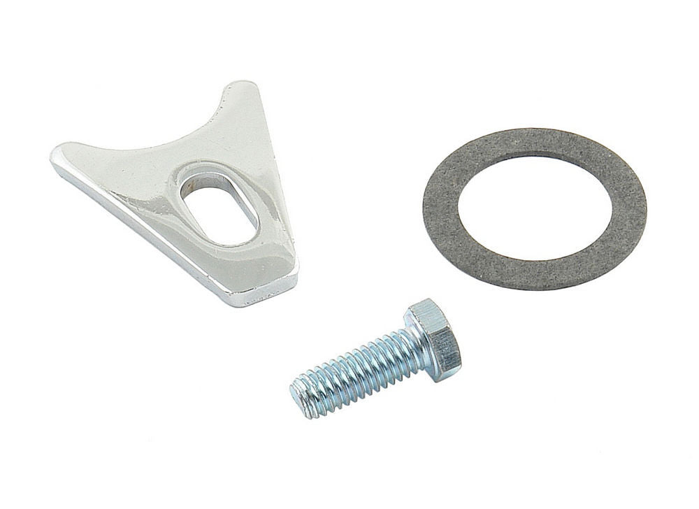 MR. GASKET 1009MRG Chevy Distributor Hold Down Clamp with Hardware, Steel, Chrome Finish