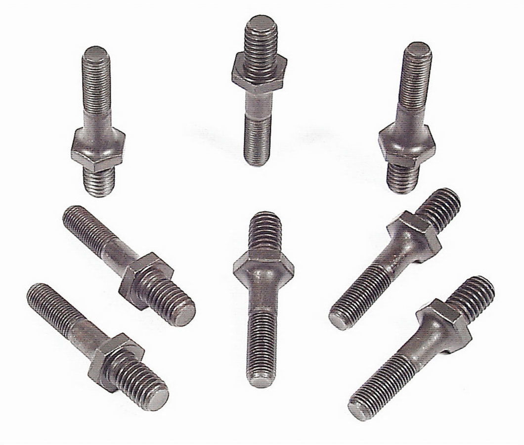 Mr. Gasket 1075 Rocker Arm Stud Set for Chevrolet Engines, 7/16-14 Base Thread, 3/8-24 Top Thread, 1.75 Inch Length, Steel with Black Oxide Finish, Set of 16