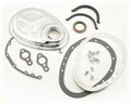MR. GASKET Timing Cover Kit for Small Block Chevy and GM V6, Chrome Steel, 2-Piece with Gaskets, Hardware, and Seal