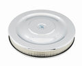 MR. GASKET 1480 14-Inch Chrome Air Cleaner Assembly with 2-Inch Element and Flat Steel Base