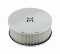 MR. GASKET 1485 6.5-Inch Chrome Air Cleaner Assembly with Raised Base and Steel Construction