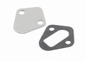 Mr. Gasket Fuel Pump Block-Off Plate for Big Block Chevy, Steel, Chrome Finish
