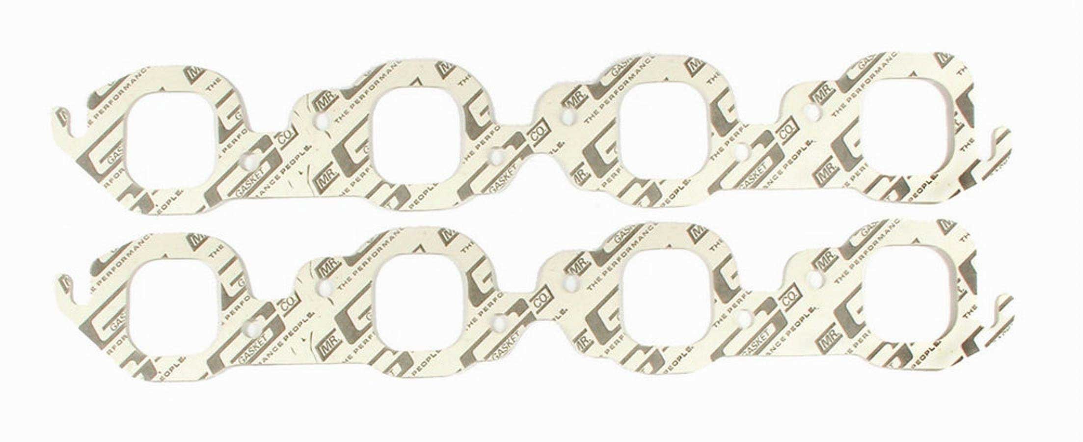 MR. GASKET 153 Performance Exhaust Header Gasket for Big Block Chevy, 1.850 x 1.900 Inch Square Port, Composite, Pair