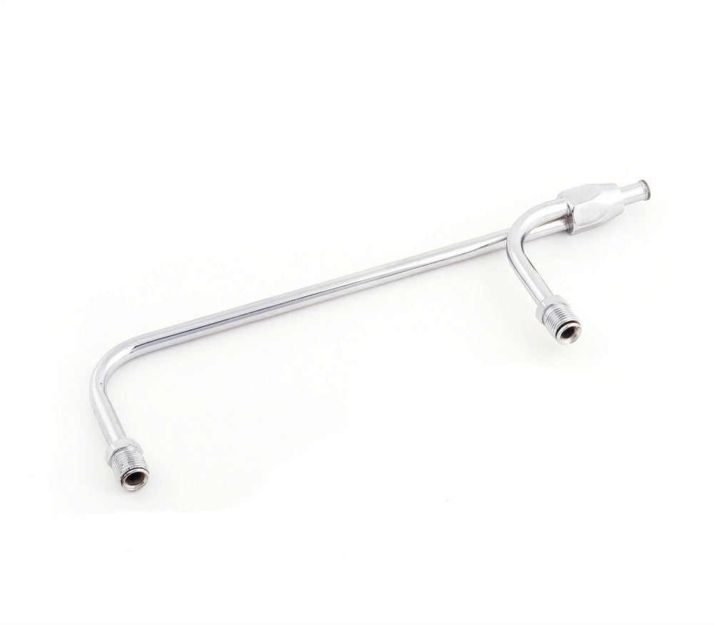 MR. GASKET 1551 Chrome Gas Line Kit with 3/8 Inch Hose Barb Inlet and Dual 5/8-18 Inch Inverted Flare Male Outlets for Holley 4160 Carburetor