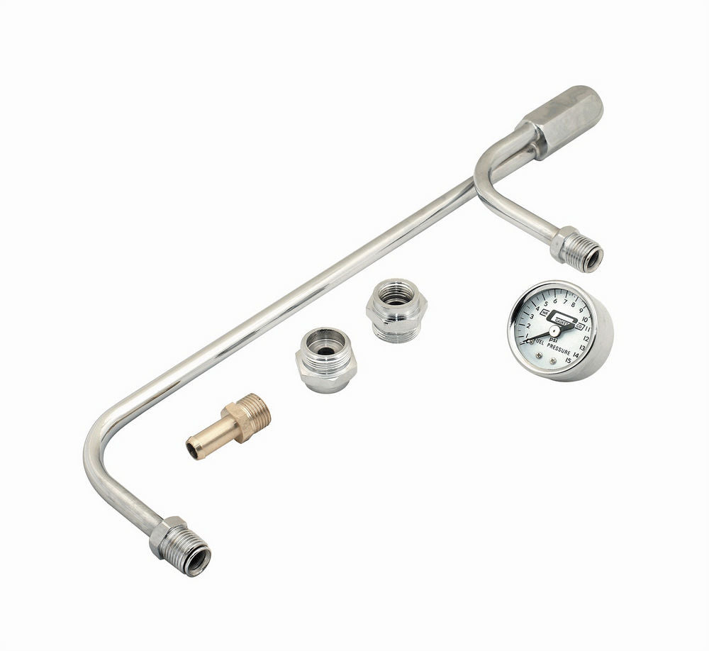MR. GASKET 1559 9-5/16 Inch Fuel Line with Fuel Pressure Gauge for Holley 4150 Carburetor