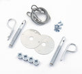 MR. GASKET 1616 Super Stock Hood Pin Kit with Chrome Steel Hood Pins, 0.438 Inch Diameter, 4 Inch Length, Includes Hardware and Hairpin Clips