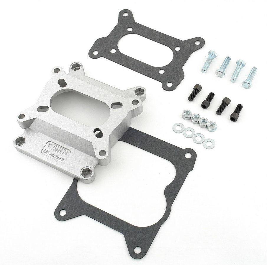 MR. Gasket 1929MRG Carburetor Adapter for Holley 2-Barrel to Spread Bore, 1.125 Inch Thickness, Aluminum Finish
