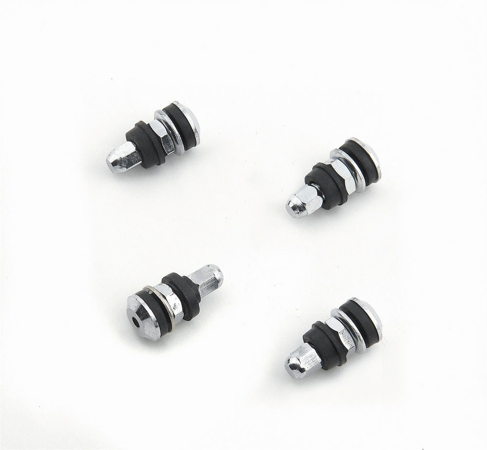Mr. Gasket 1957MRG Chrome Tire Valves Short Screw-On Mount Set of 4
