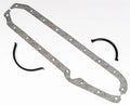 MR. GASKET 196 Oil Pan Gasket for Small Block Chevy, 0.062 Inch Thickness, Multi-Piece Fiber Design