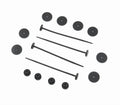 MR. GASKET 1994MRG Electric Fan Mount Kit for Push Through Radiator Style, Nylon Black, Set of 4