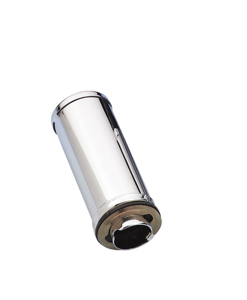 Mr. Gasket 2053 Twist-On Oil Filler Tube, 4 Inch Steel Chrome Finish