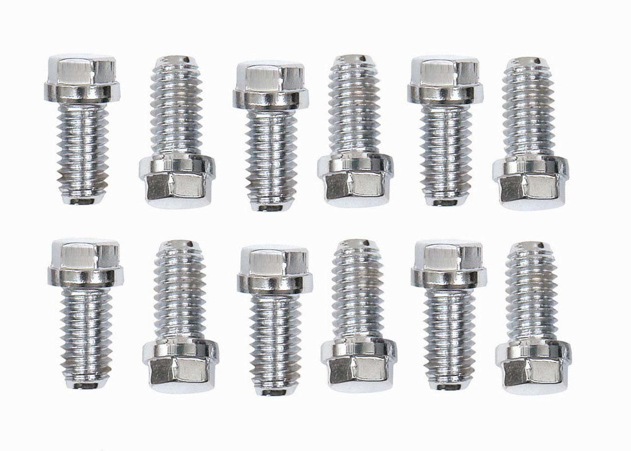 Mr. Gasket 2210G Stainless Steel Header Bolt Kit for V8 Engines, 3/8-16 Thread, 3/4 Inch Length, Hex Head