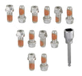 MR. GASKET 2230G Locking Header Bolt Kit 3/8-16 x 3/4 Inch Hex Stainless Steel Set of 12