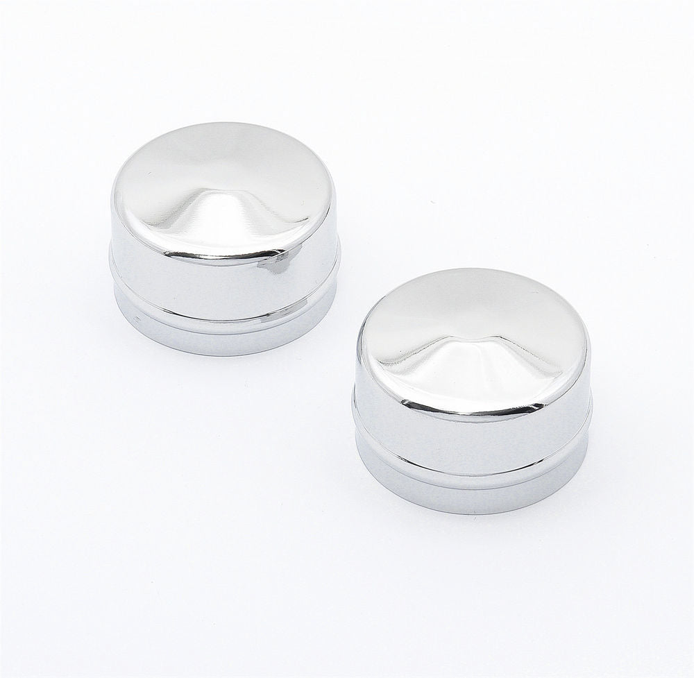 MR. GASKET 2486 Chrome Steel Rotor Dust Caps for GM Vehicles, 2.180 Inch Diameter Pair