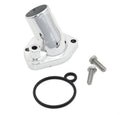 MR. GASKET 2662 Water Neck with 45 Degree Bend, 1-1/2 Inch ID Hose, Chrome Finish, Steel Construction, Small Block Ford Application