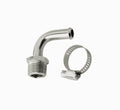 Mr. Gasket 2970G 3/8 Inch NPT 90 Degree Chrome Hose Fitting with 3/8 Inch Hose Barb