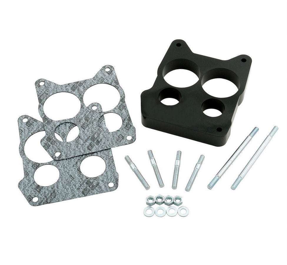 MR. GASKET Carburetor Spacer 3406 Phenolic 1 Inch Thick 4-Hole Spread Bore with Gaskets and Hardware