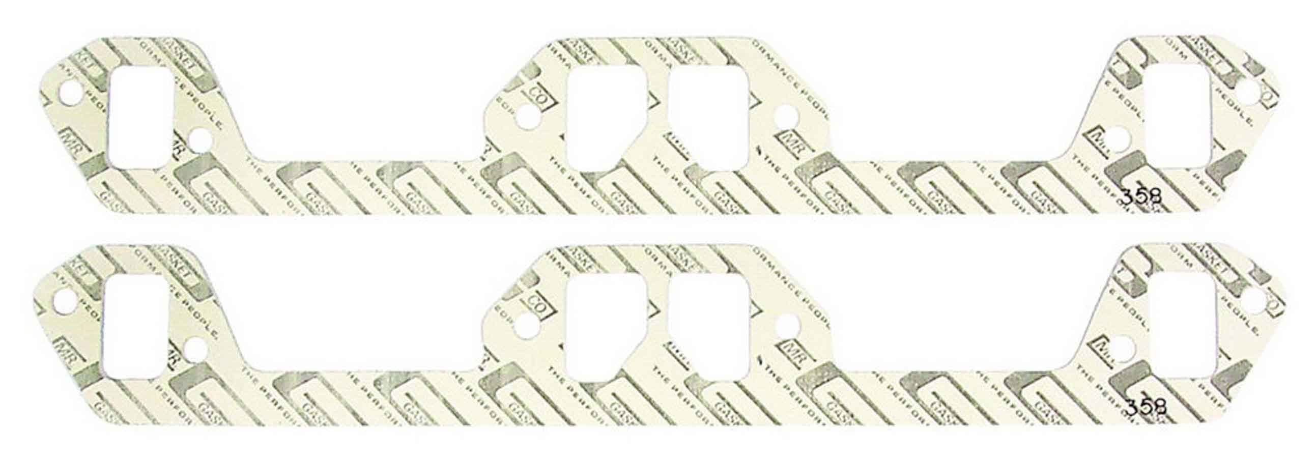 MR. GASKET 358 Exhaust Header and Manifold Gasket for Small Block Mopar, 1.300 x 1.800 Inch Rectangle Port, Composite Material