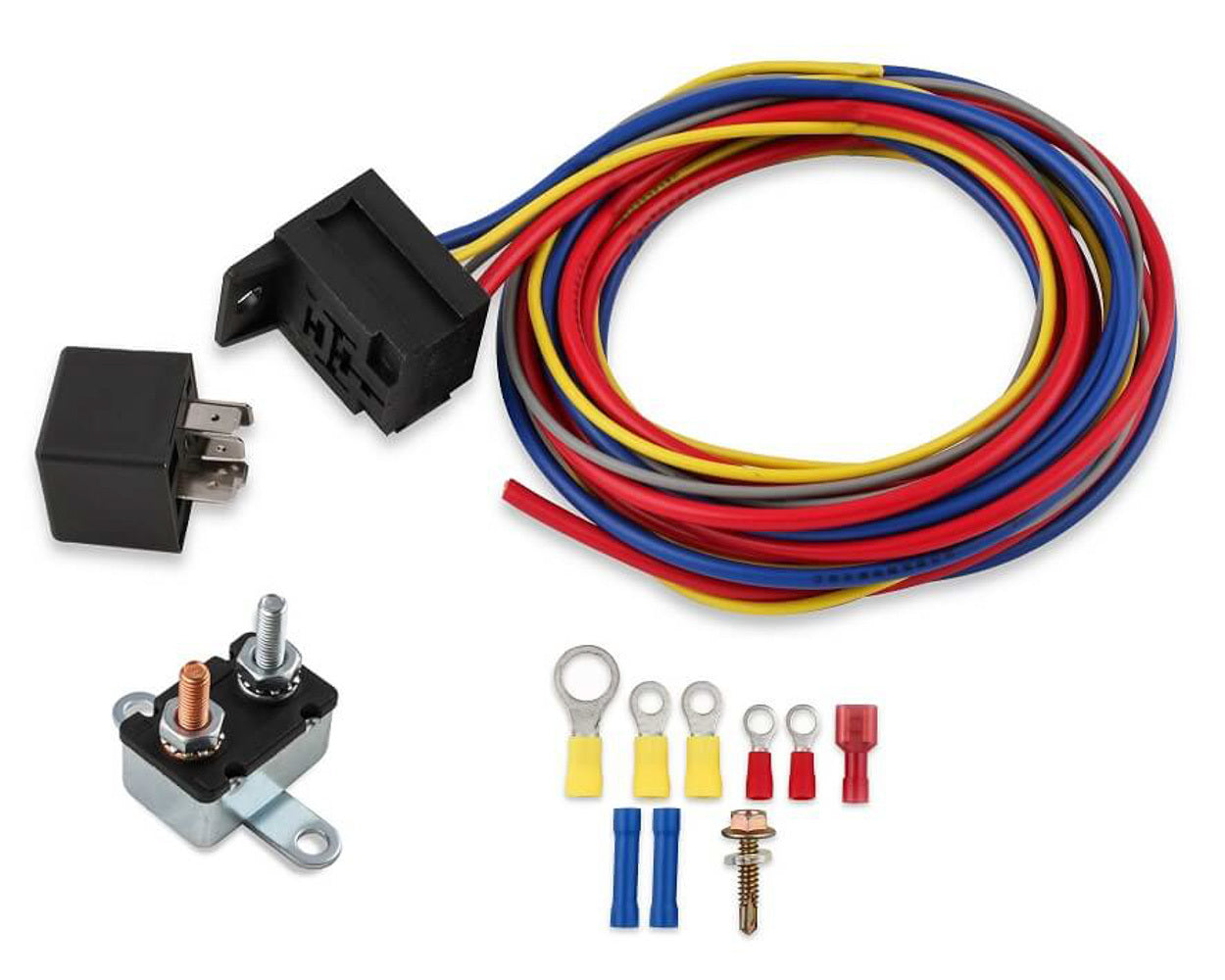 MR. GASKET Fuel Pump Relay Kit 30-Amp Electric Switch with Connectors and Circuit Breaker