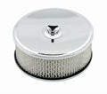 MR. GASKET 4346 6.5 Inch Chrome Air Cleaner Assembly with 2.438 Inch Element and Flat Steel Base