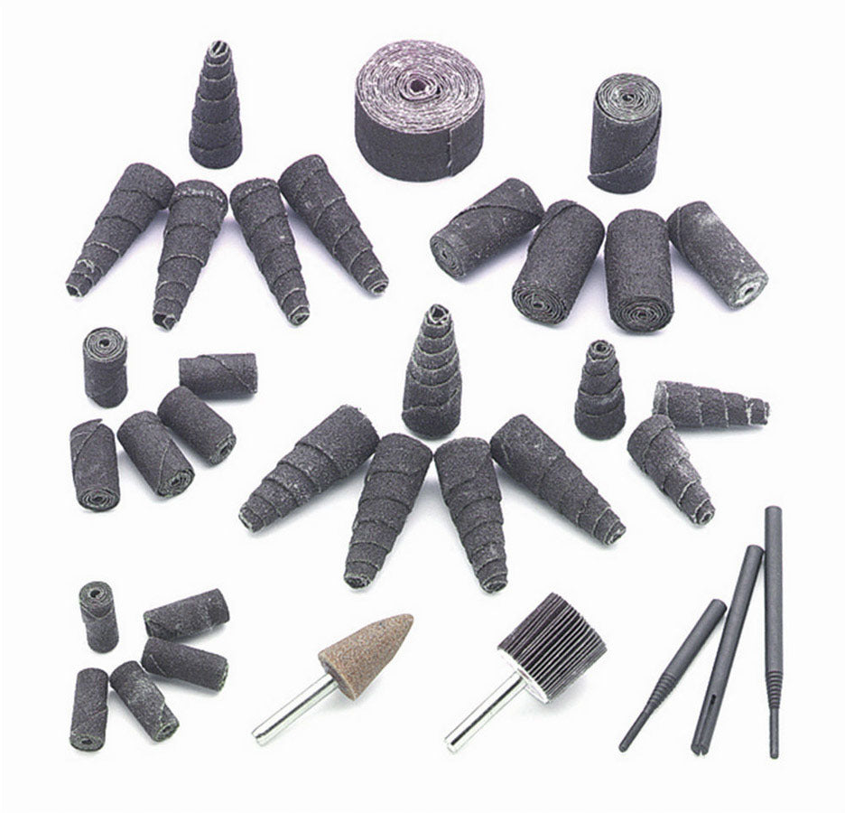 MR. GASKET 4362 Engine Port Polishing Kit with Mandrels, Rolls, Stones, and Wheel