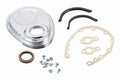 MR. GASKET Timing Cover for Small Block Chevrolet and GM V6 with Chrome Finish and Gaskets