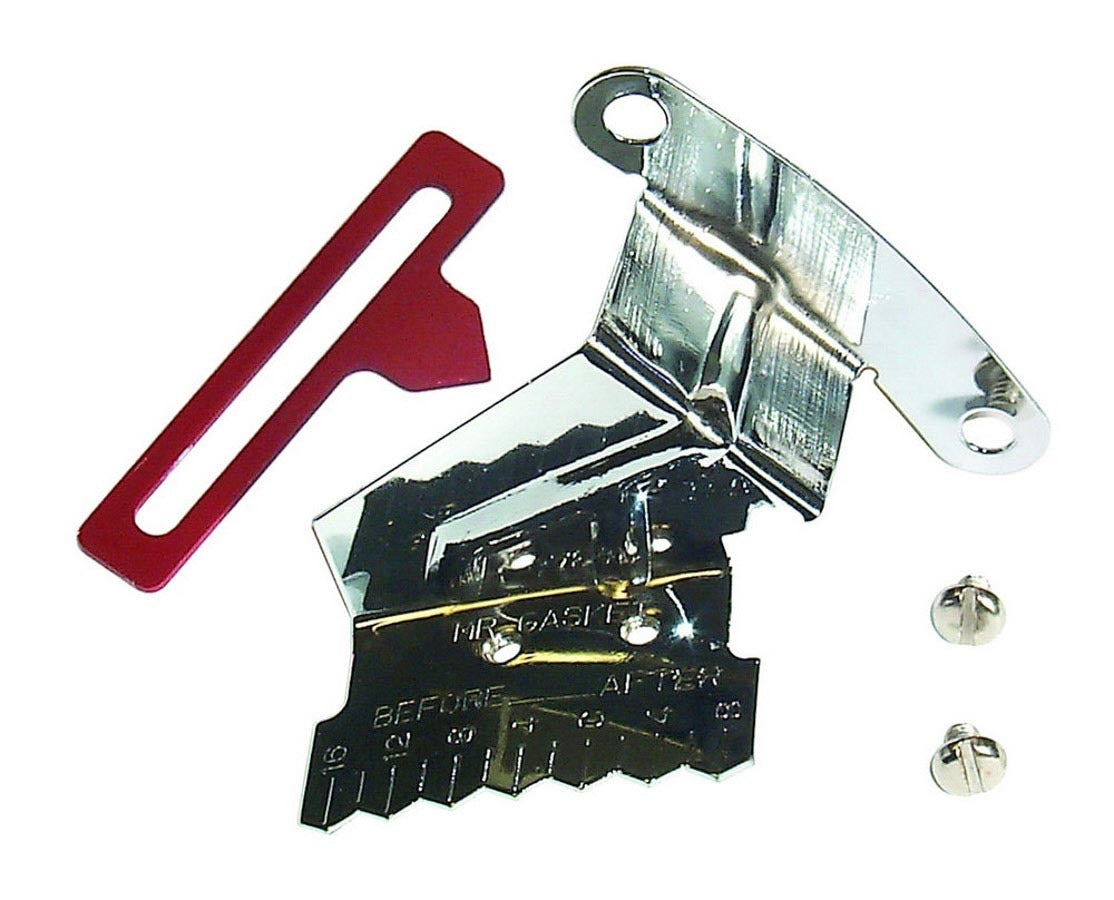 Mr. Gasket 4598 Adjustable Timing Tab for Small Block Chevy, 8 Inch Diameter, Chrome Steel