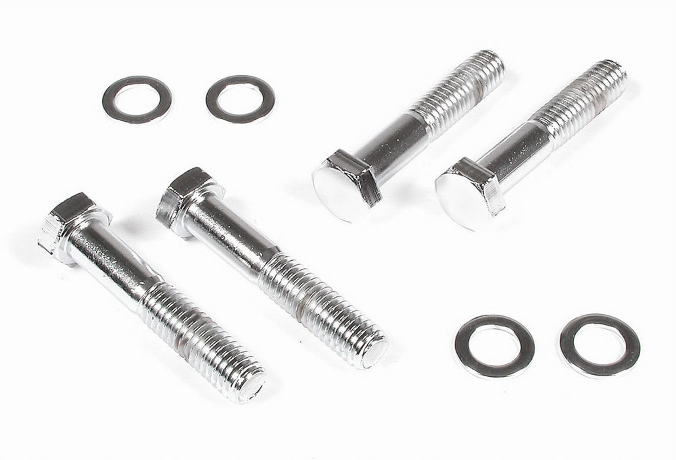 Mr. Gasket 4998 Chrome Water Pump Bolt Kit for Chevy V8, Long Water Pump, Hex Head, Steel, Set of 4