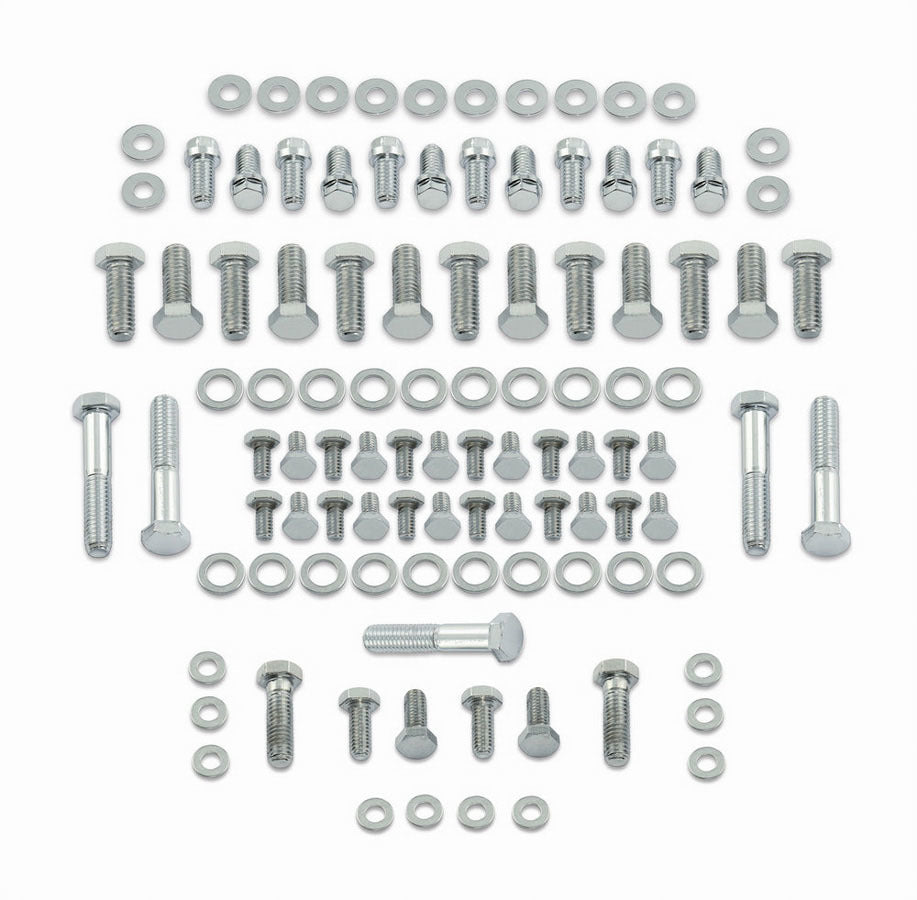 Mr. Gasket MRG5001 Deluxe Chrome Engine and Accessory Fastener Kit for Small Block Chevy