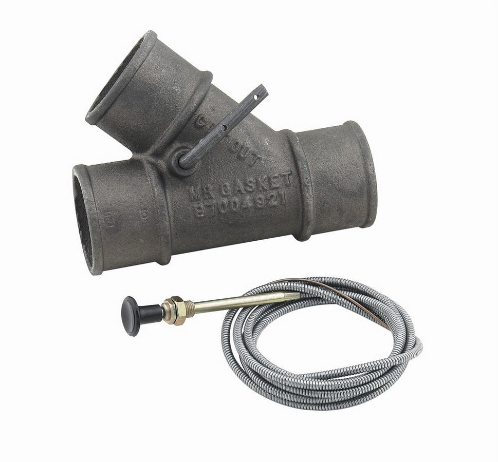 MR. GASKET 5424 Exhaust Cut-Out, Braze-On, Single 2-Inch Pipe Diameter, Cable Operated, Iron Finish