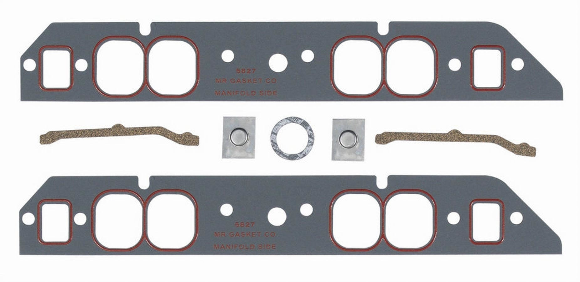 MR. GASKET 5827 Silicone Intake Gasket for Big Block Chevy, 0.06 Inch Thick, Oval Port, Composite Material