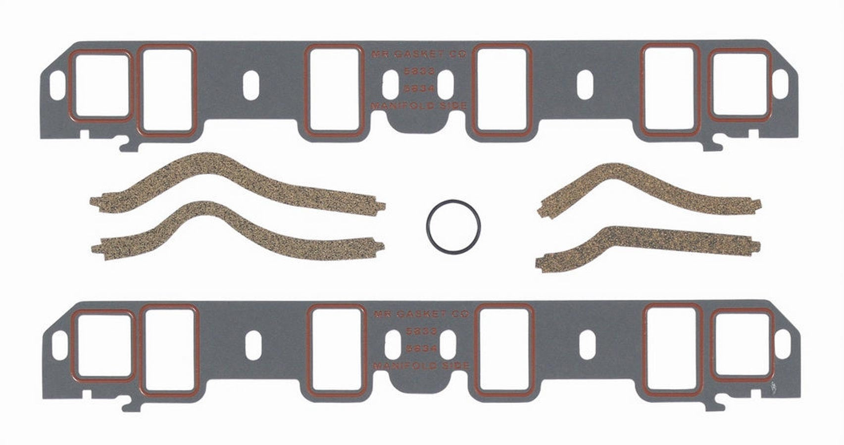 MR. GASKET 5834 Intake Manifold Gasket for Small Block Ford 0.06 Inch Thick Rectangular Port Composite Seal Kit