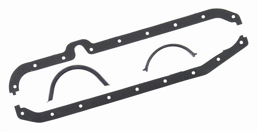 MR. GASKET 5882 Oil Pan Gasket for Small Block Chevy, Multi-Piece Rubber Coated Fiber, 0.093 Inch Thickness